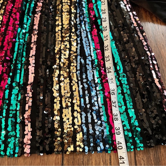 Lane Bryant Rainbow Colorful Sequin Party Dress 18 Glam Disco Sparkly Holiday - Picture 8 of 15
